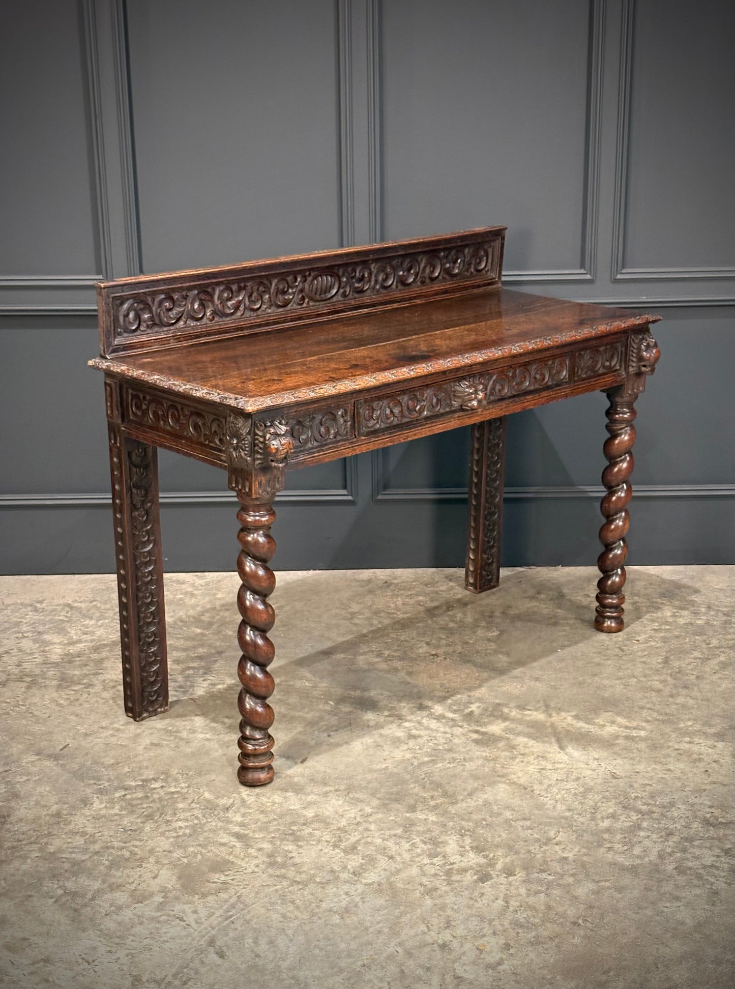 Carved Oak Side Table