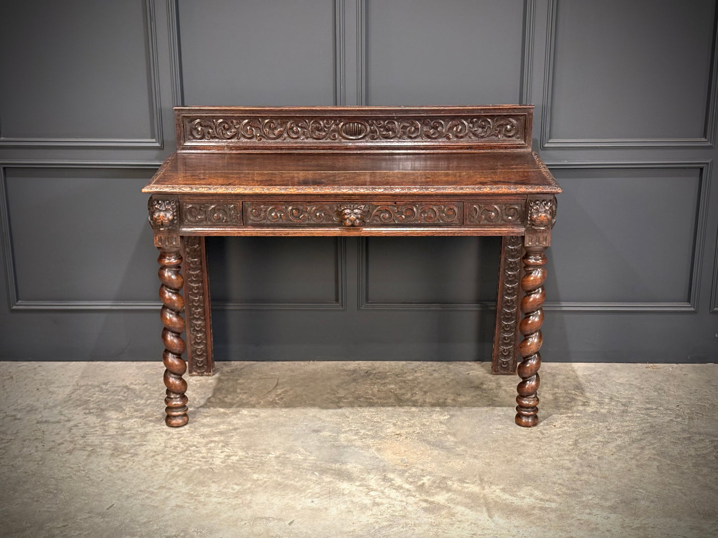 Carved Oak Side Table