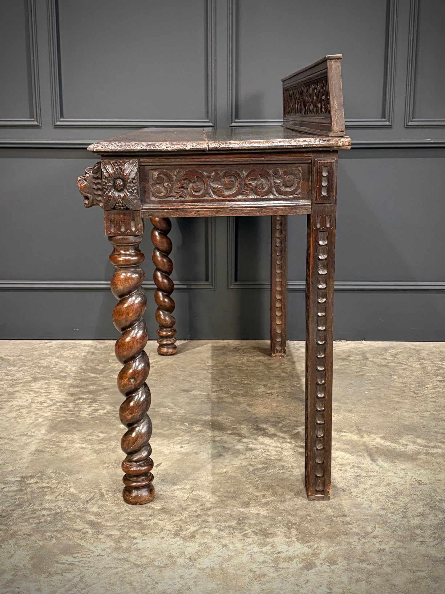 Carved Oak Side Table
