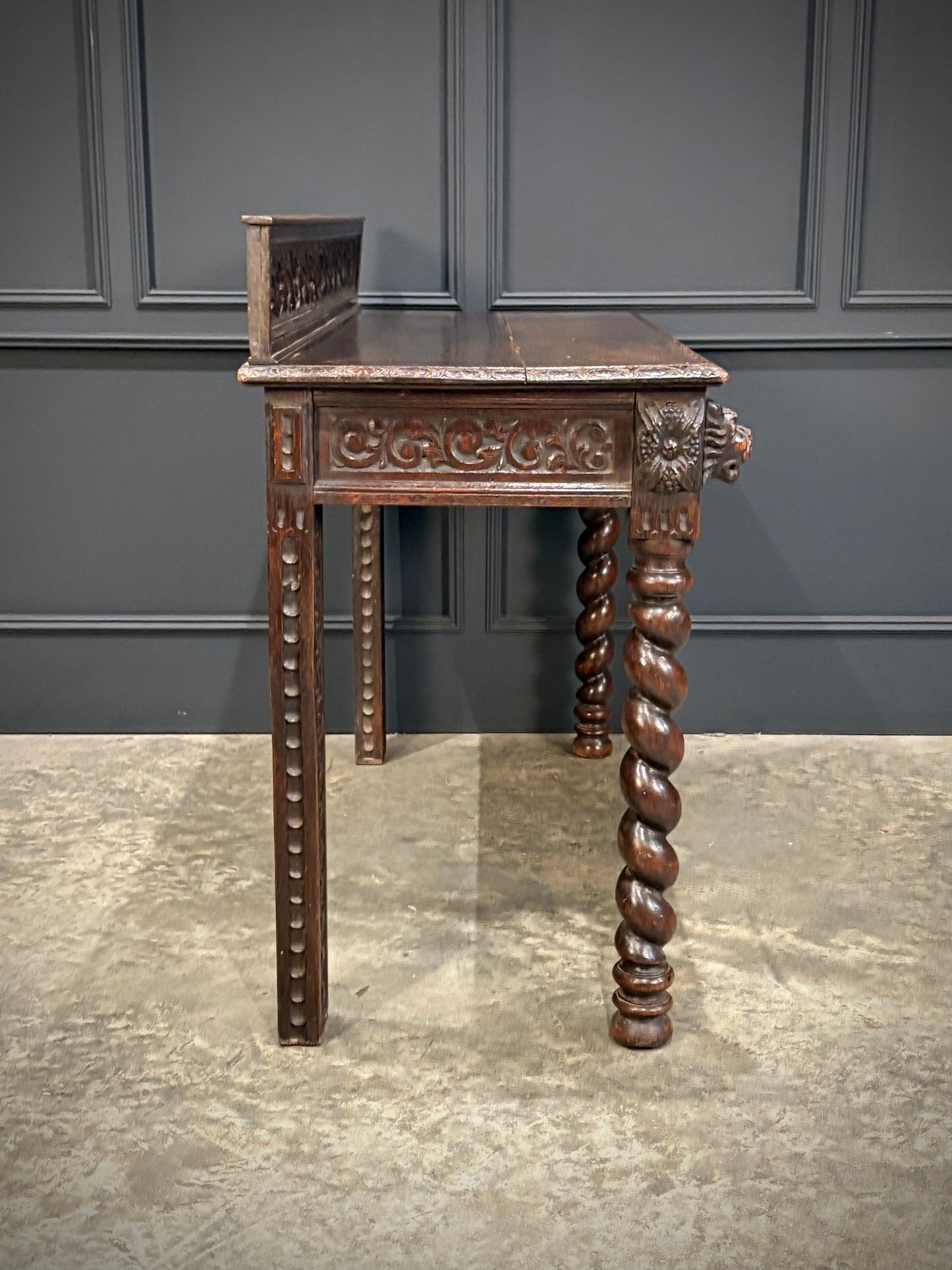 Carved Oak Side Table