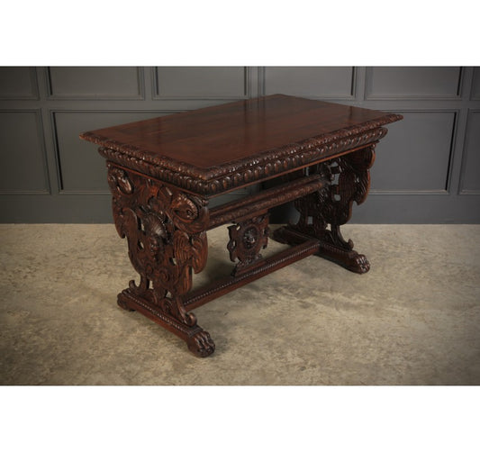 Carved Walnut Centre Table