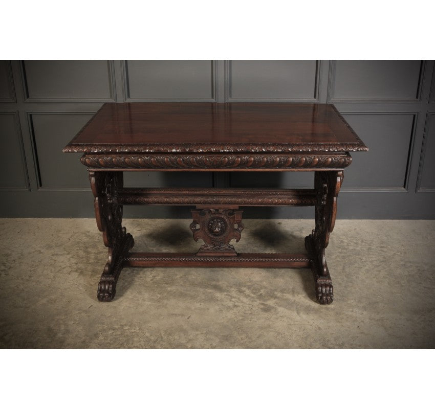 Carved Walnut Centre Table