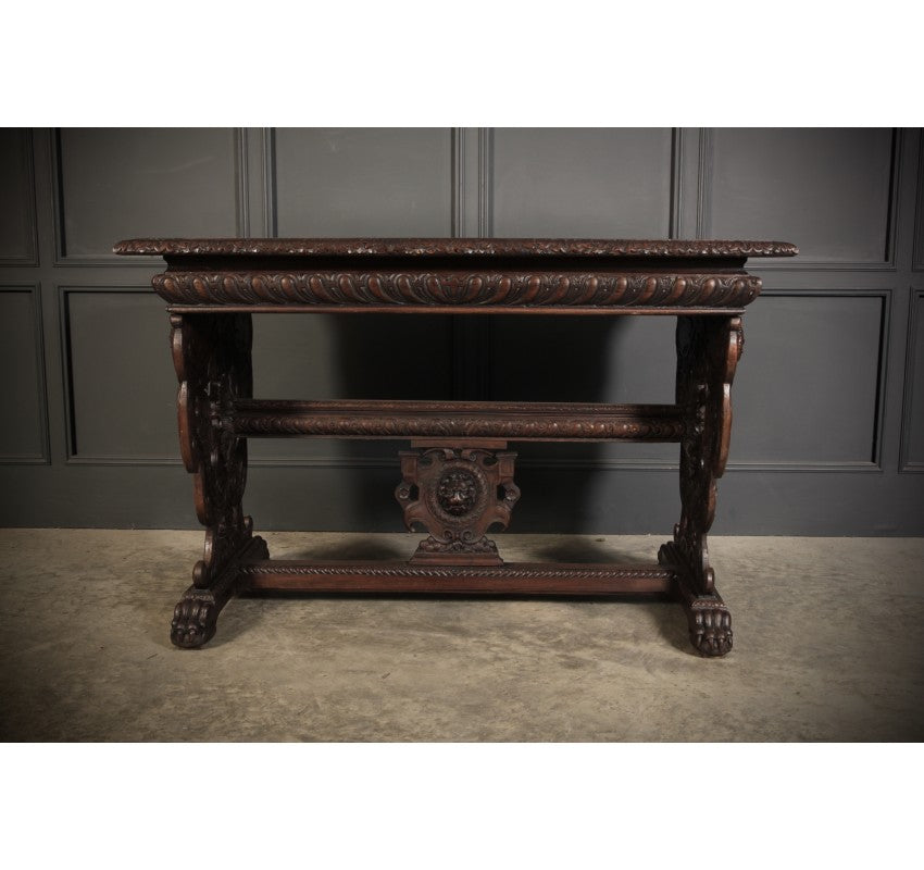 Carved Walnut Centre Table