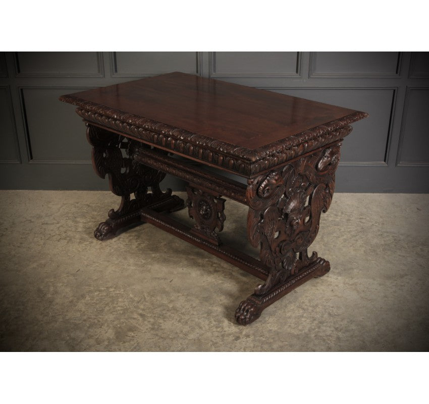 Carved Walnut Centre Table