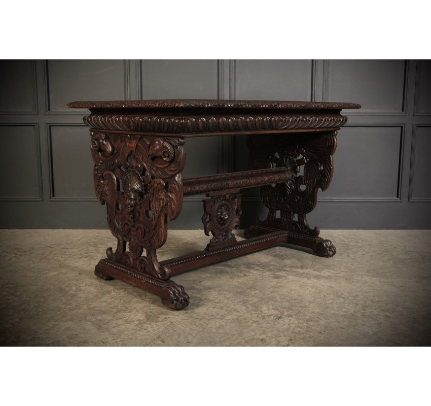 Carved Walnut Centre Table