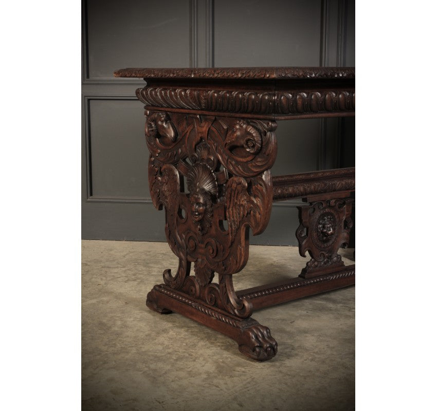 Carved Walnut Centre Table