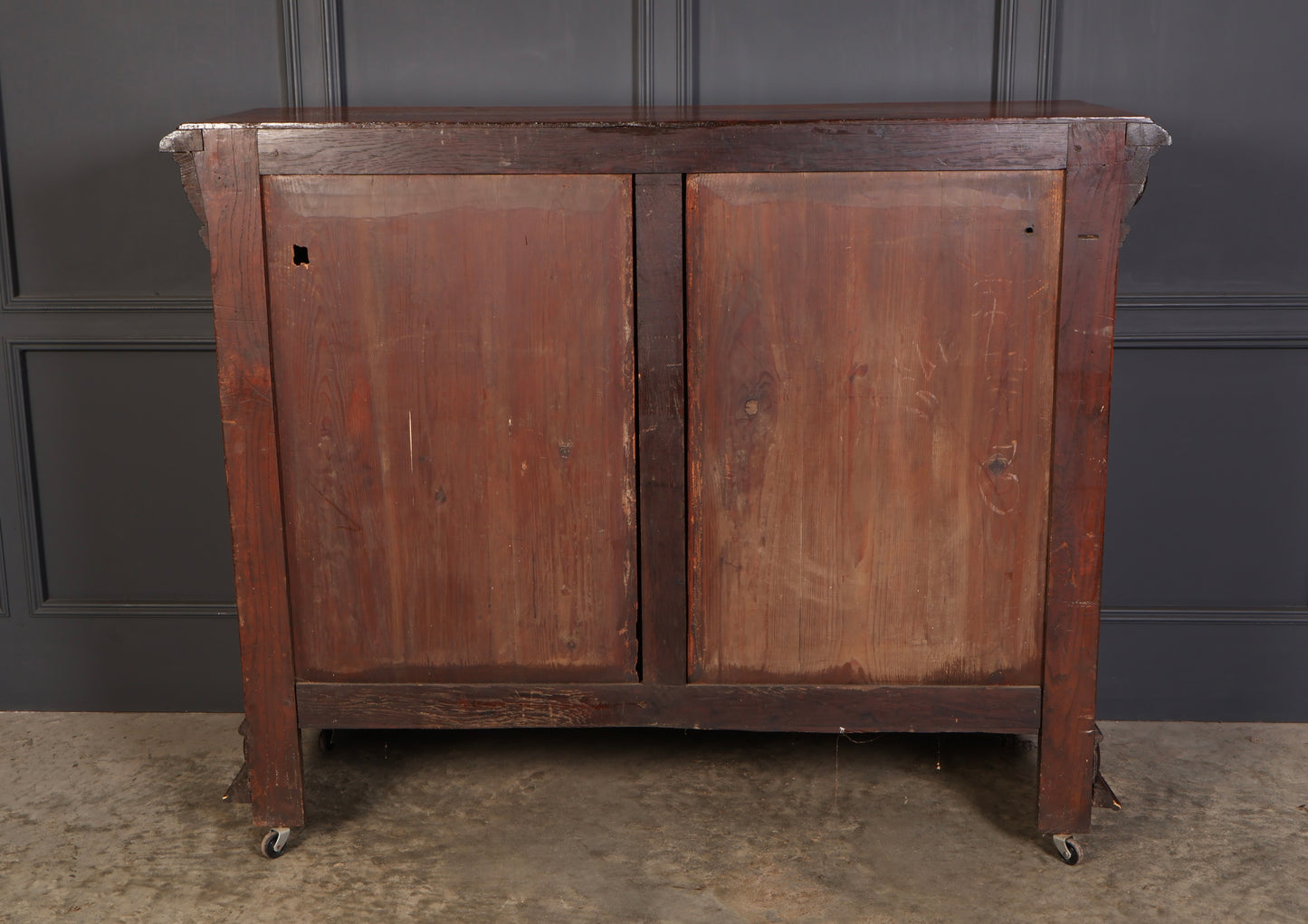 Carved Oak Side Cabinet