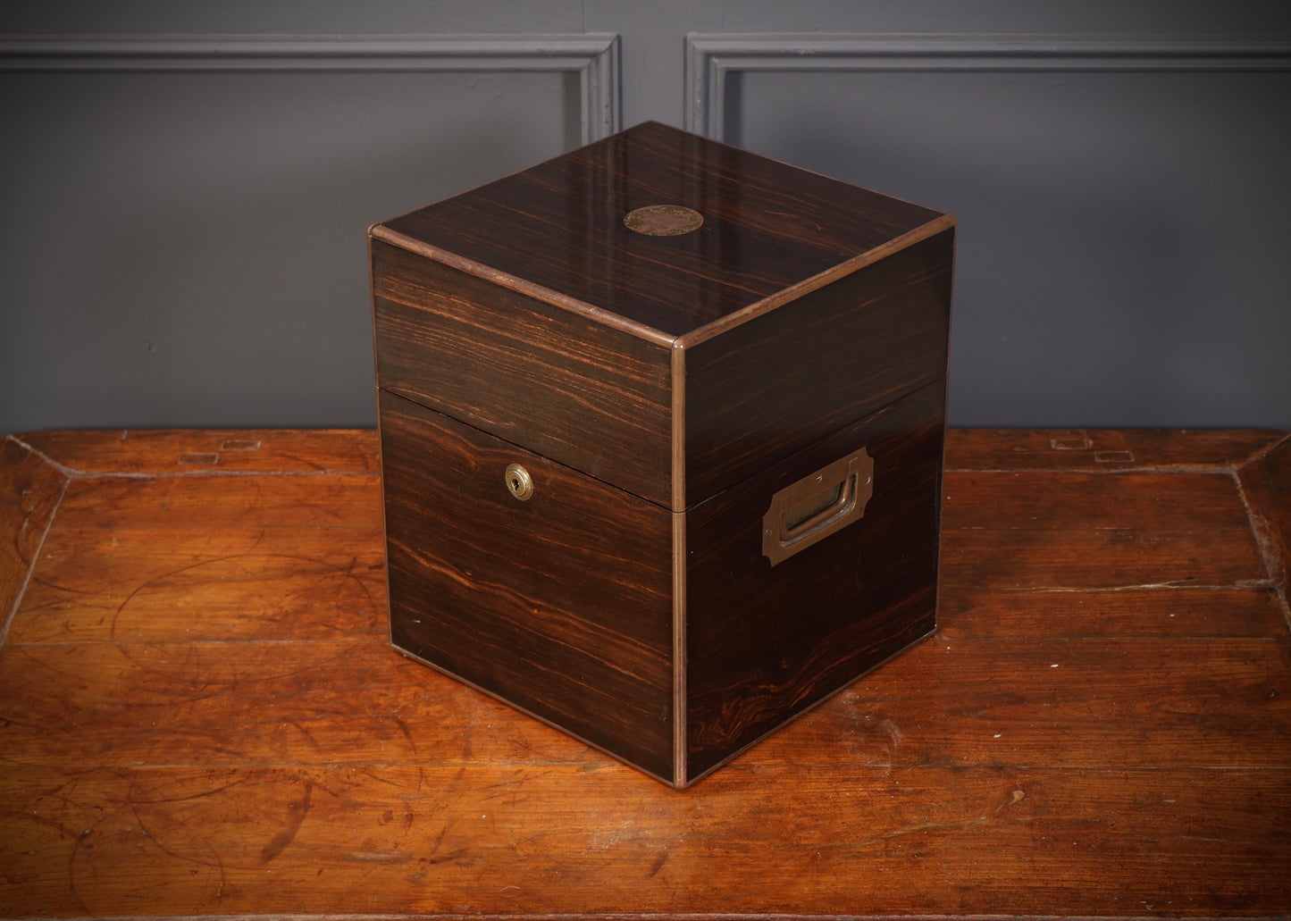 Victorian Coromandel & Brass Mounted Decanter Box