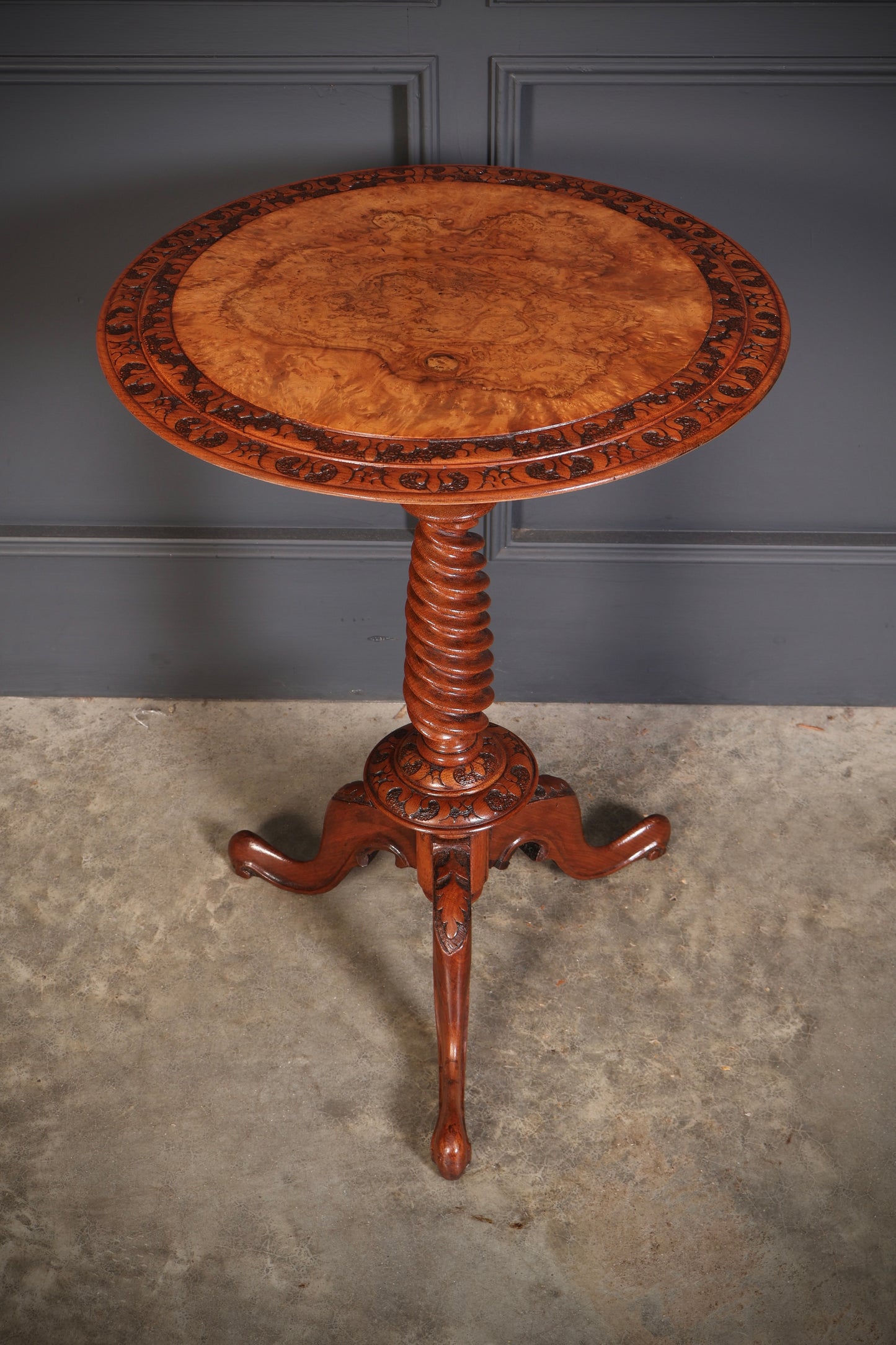 Figured Walnut Occasional Wine Table