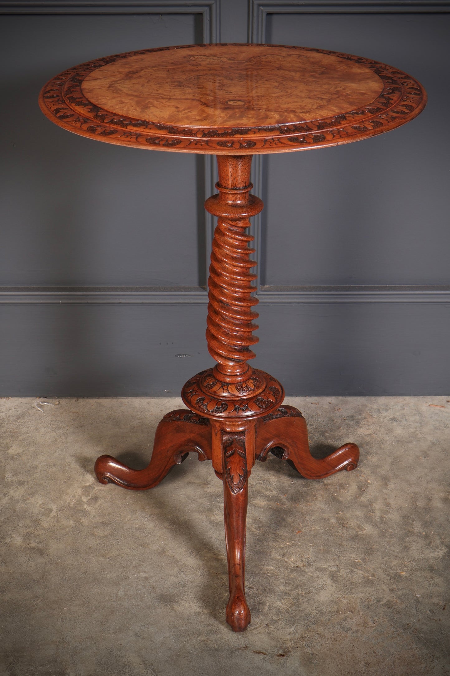 Figured Walnut Occasional Wine Table