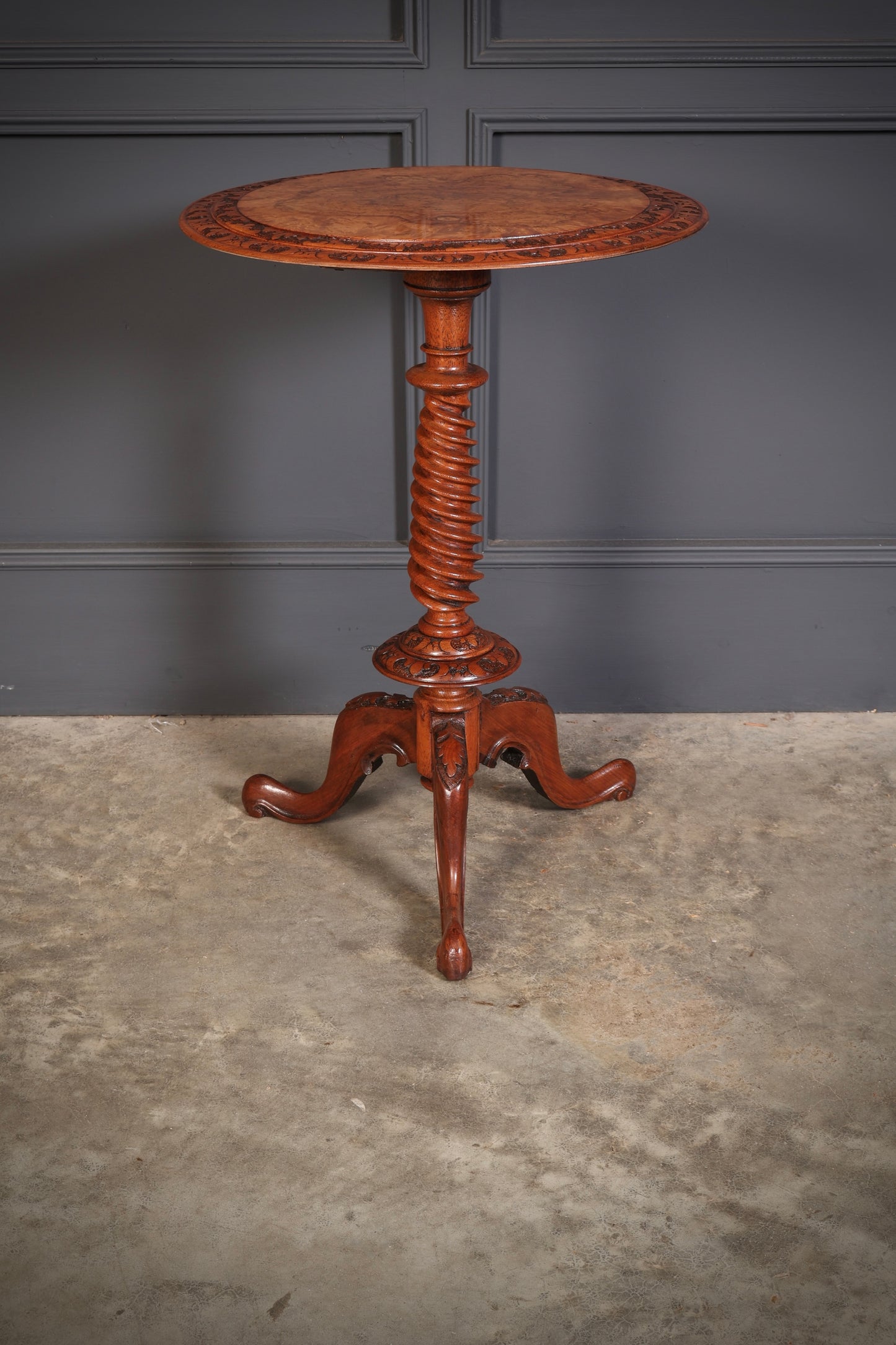 Figured Walnut Occasional Wine Table