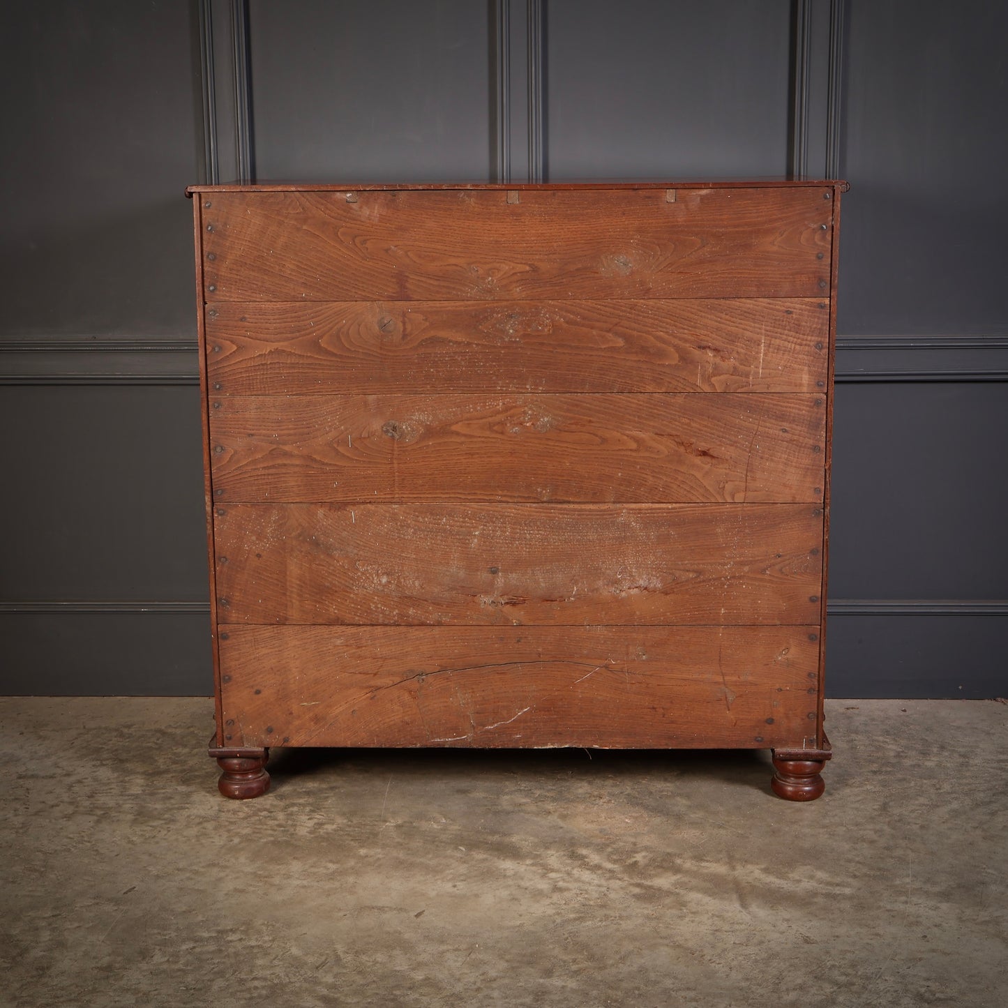 Antique Flame Mahogany Scottish Chest