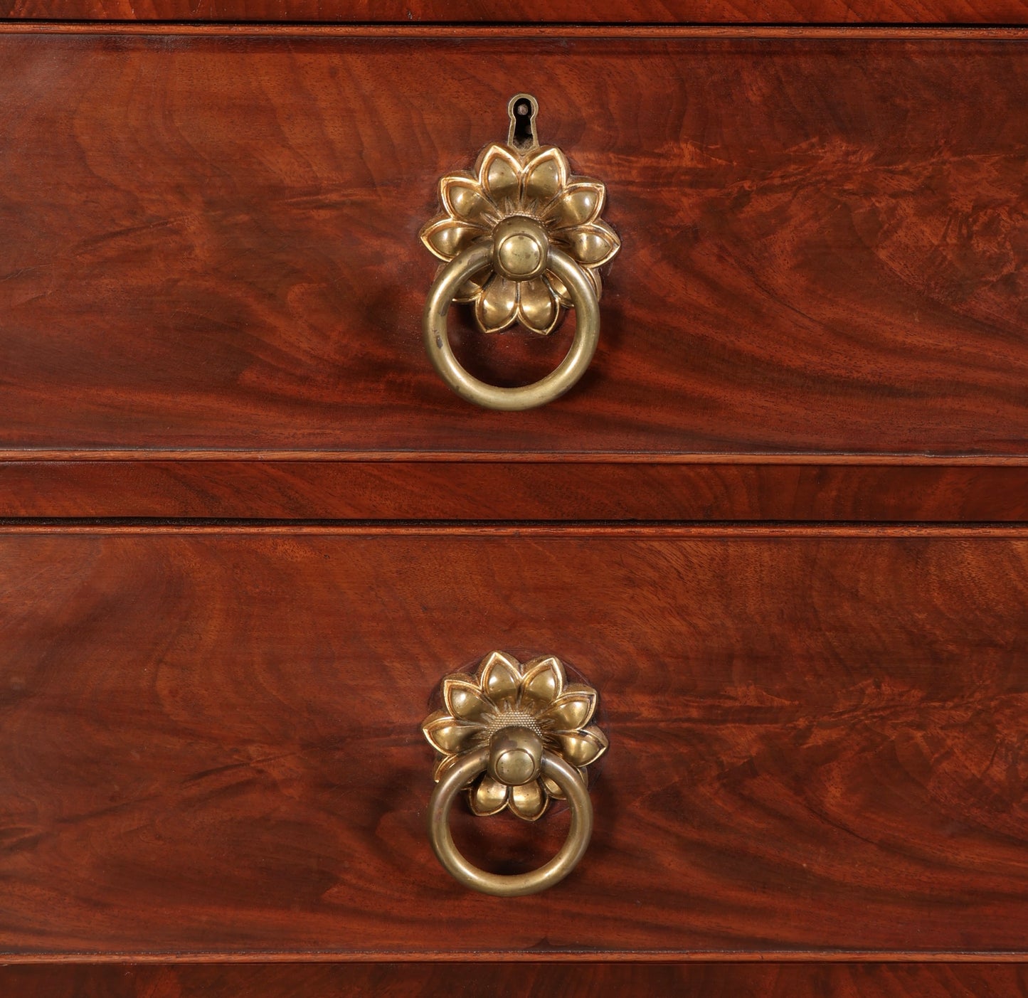 Antique Flame Mahogany Scottish Chest
