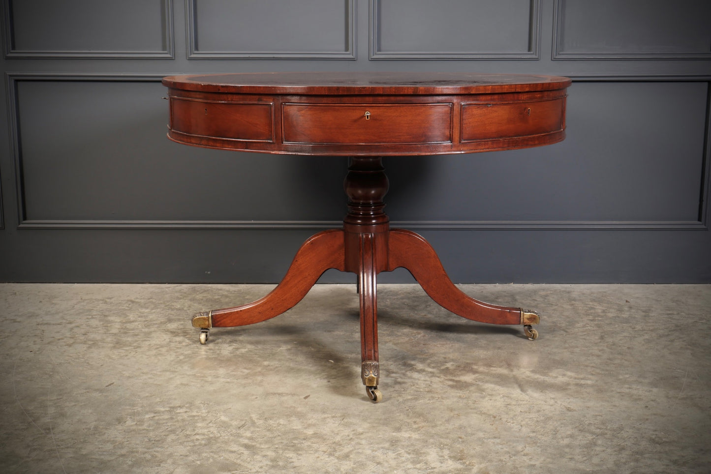 George III Mahogany Drum Table