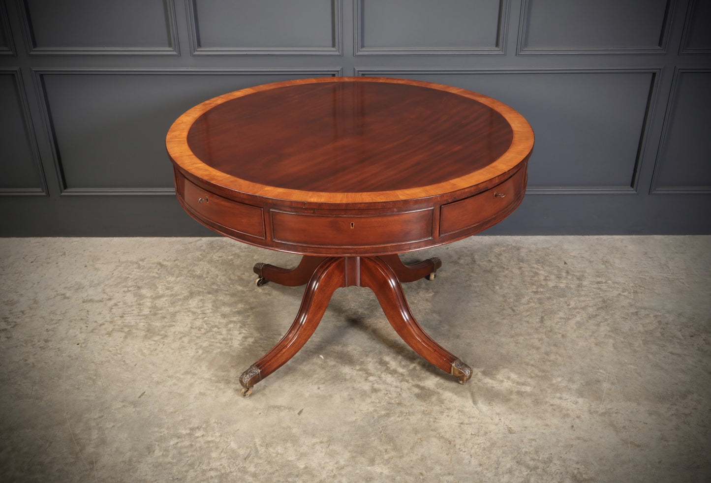 George III Mahogany Drum Table