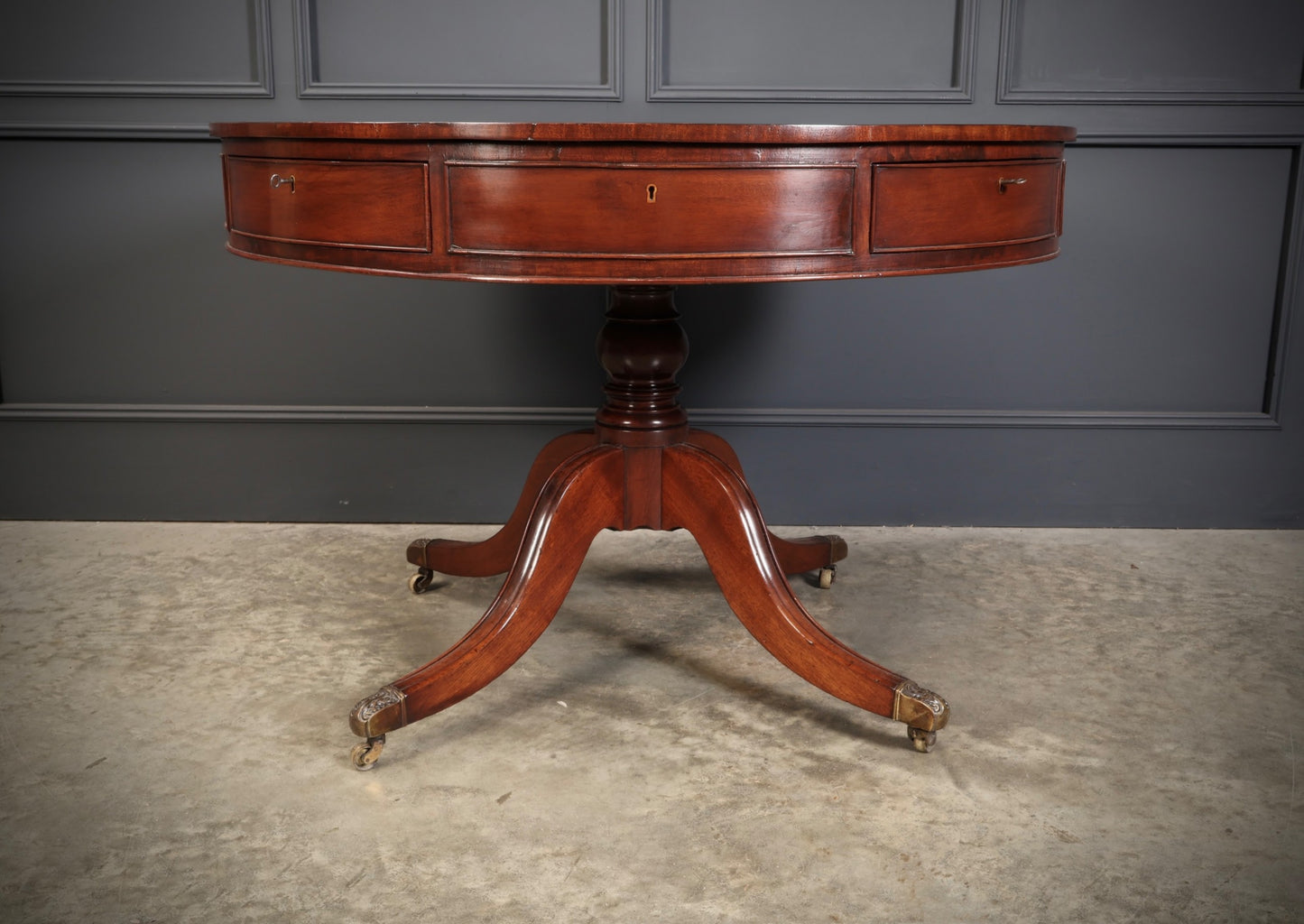 George III Mahogany Drum Table