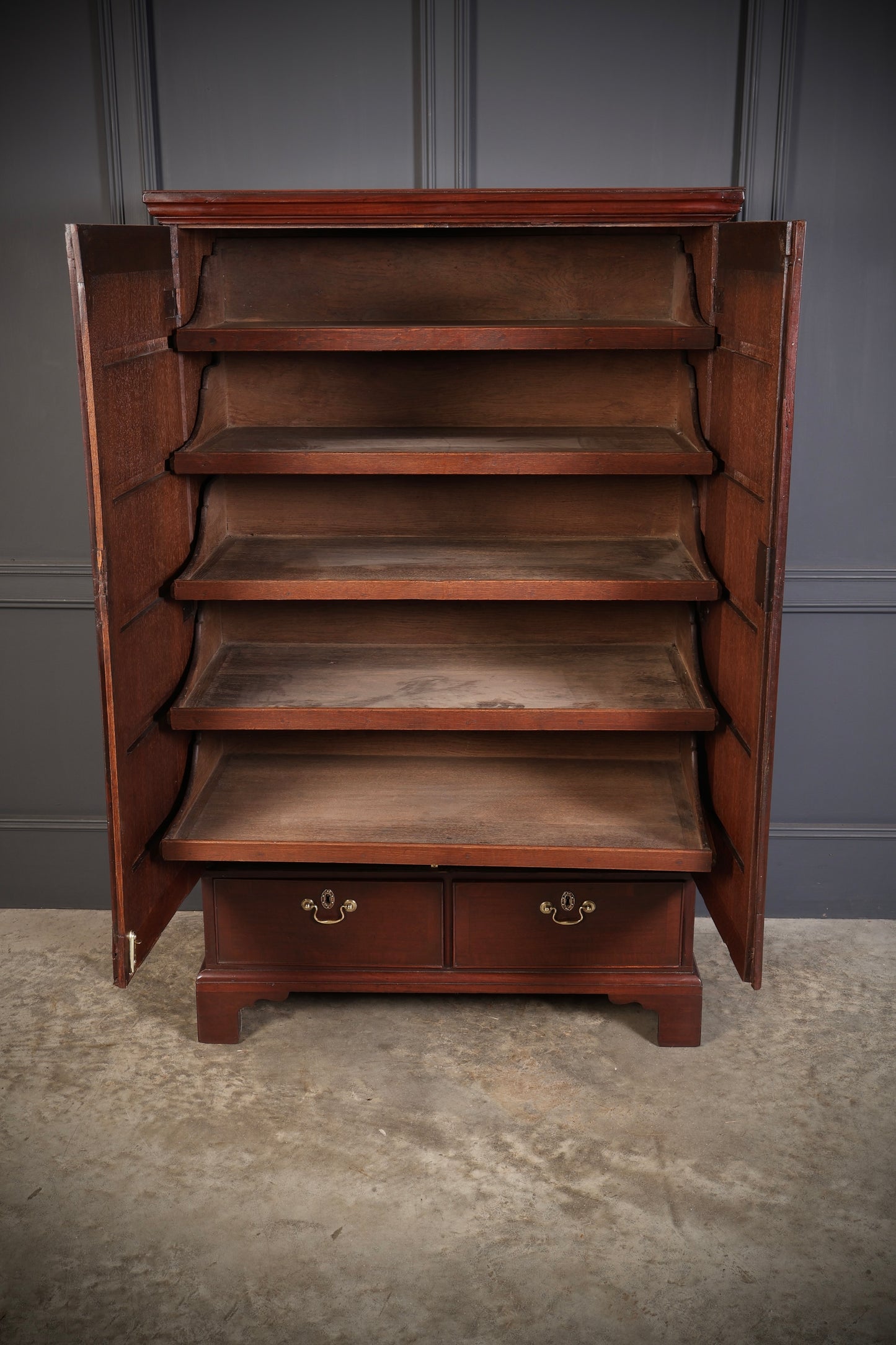 George III Mahogany Linen Press