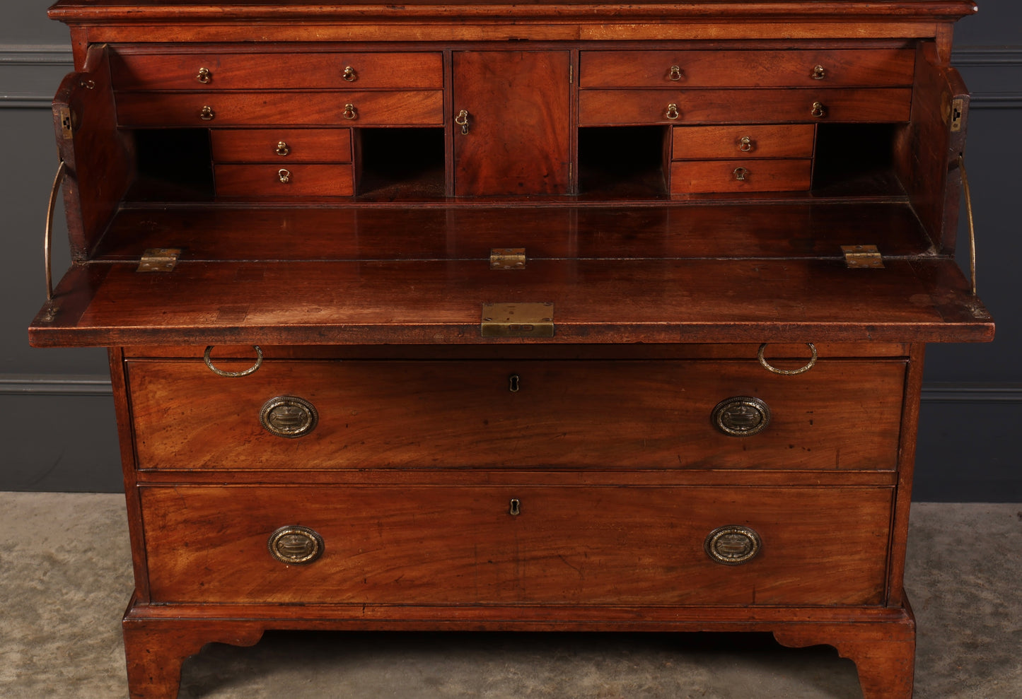 George III Mahogany Secretaire Cabinet