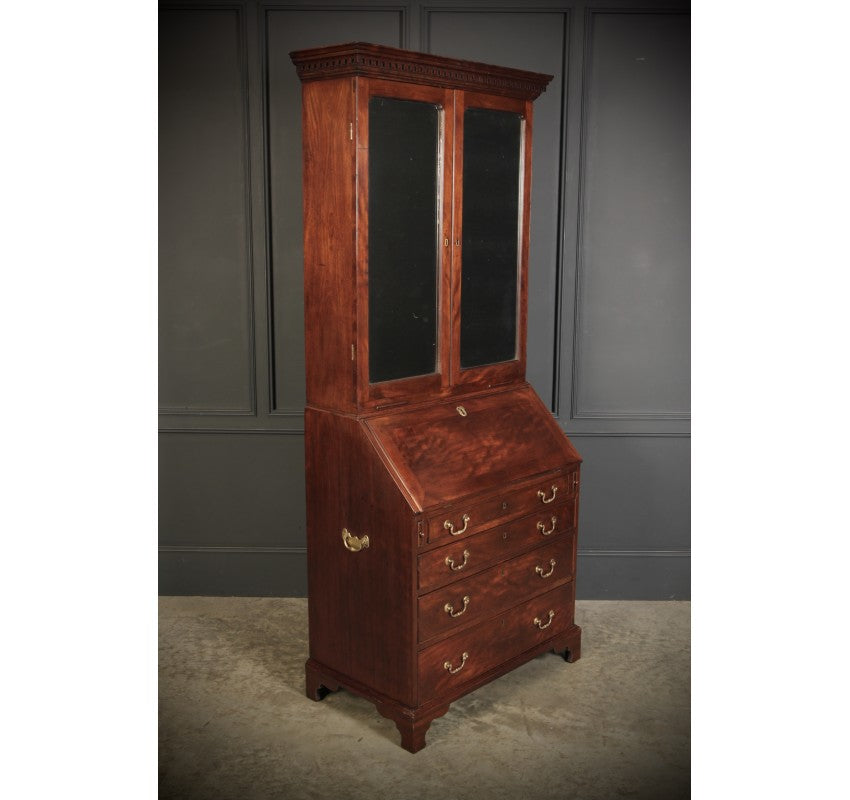 Georgian Mahogany Bureau Bookcase