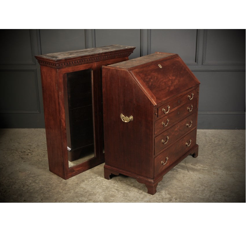 Georgian Mahogany Bureau Bookcase