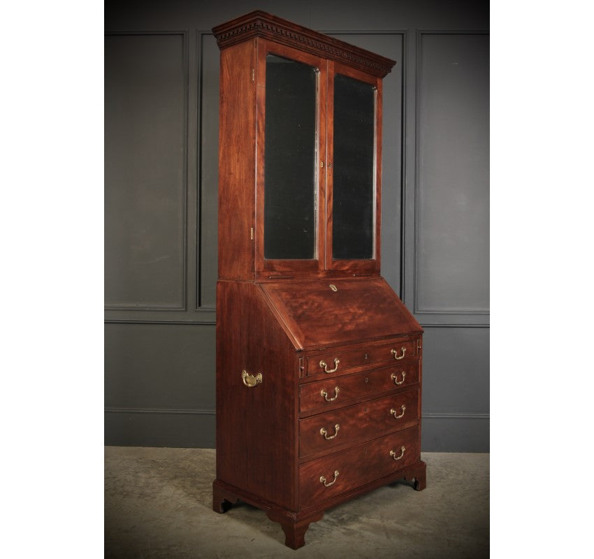 Georgian Mahogany Bureau Bookcase