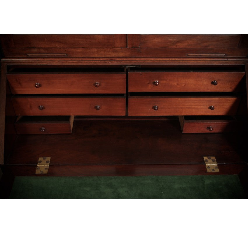 Georgian Mahogany Bureau Bookcase