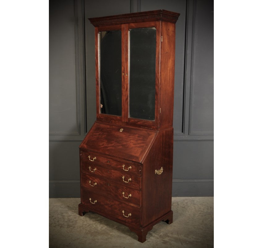 Georgian Mahogany Bureau Bookcase