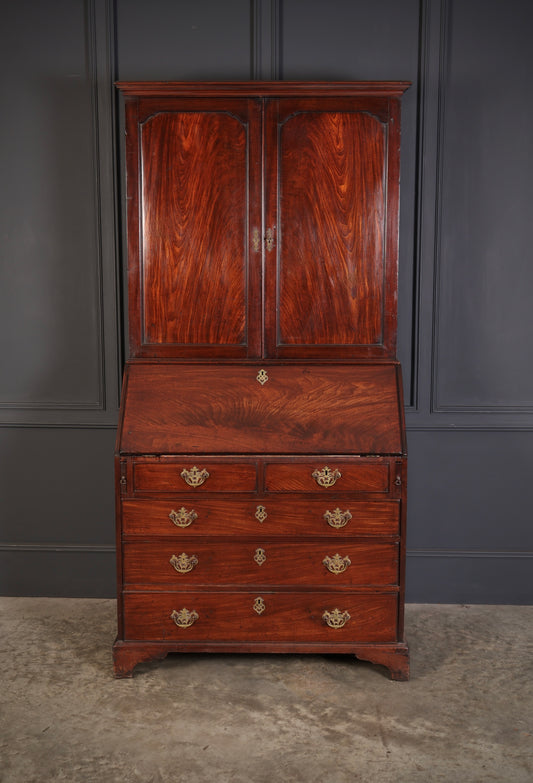 Georgian Mahogany Bureau Bookcase