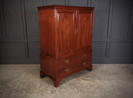 Georgian Mahogany Gentlemans Wardrobe