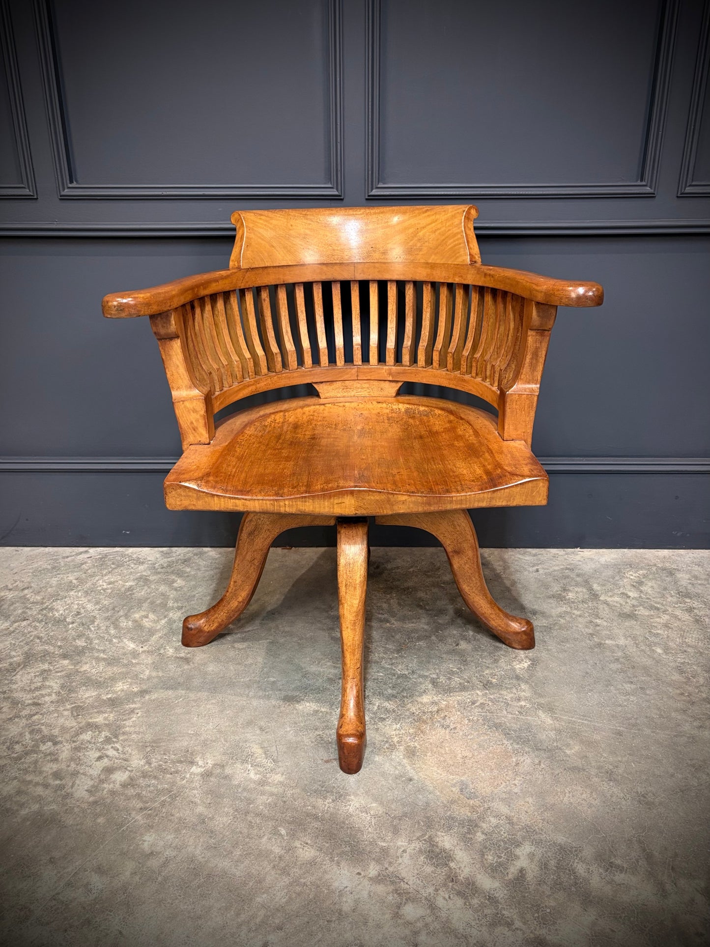 Light Mahogany Swivel Desk Chair