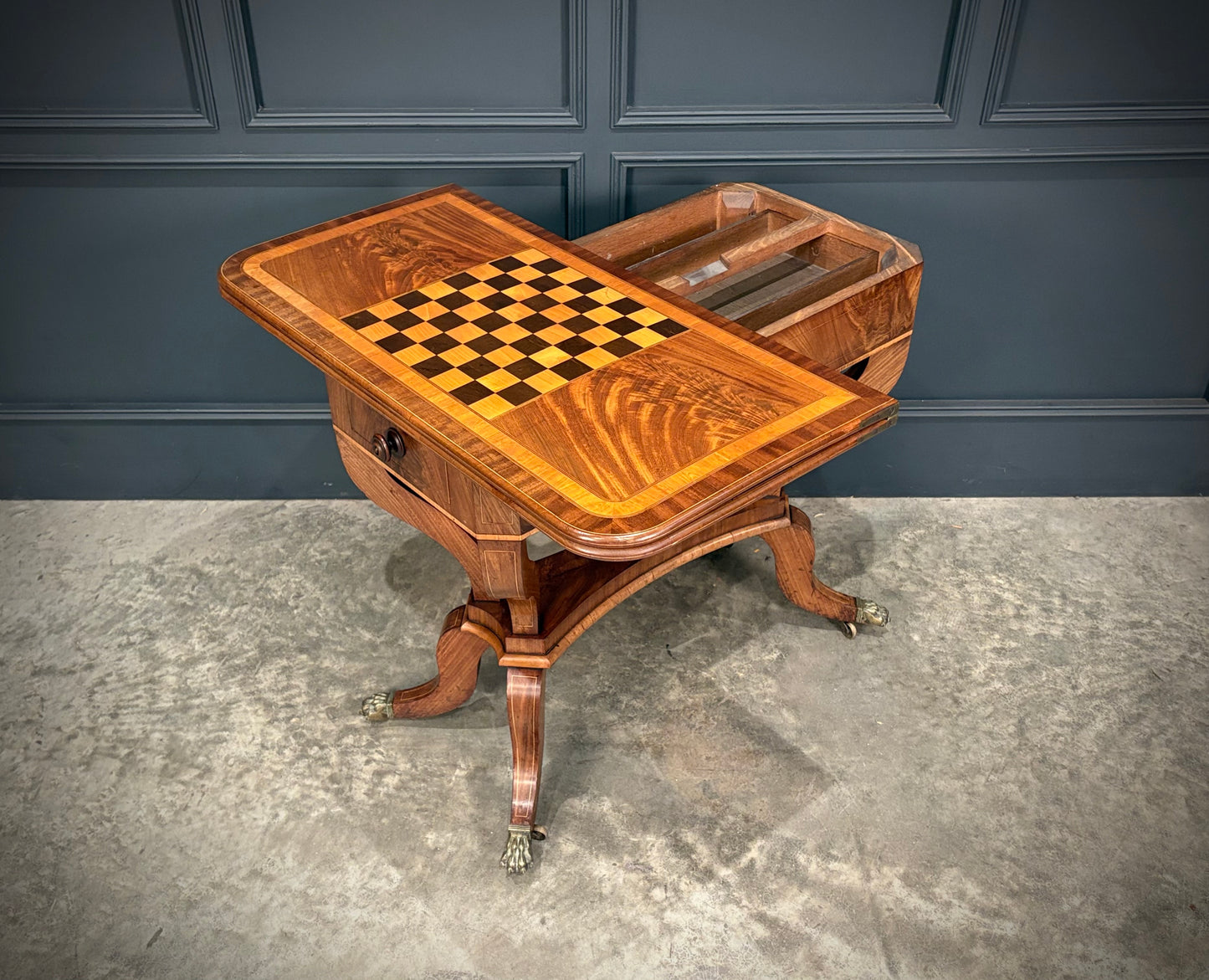 Regency Mahogany Games/Chess Table