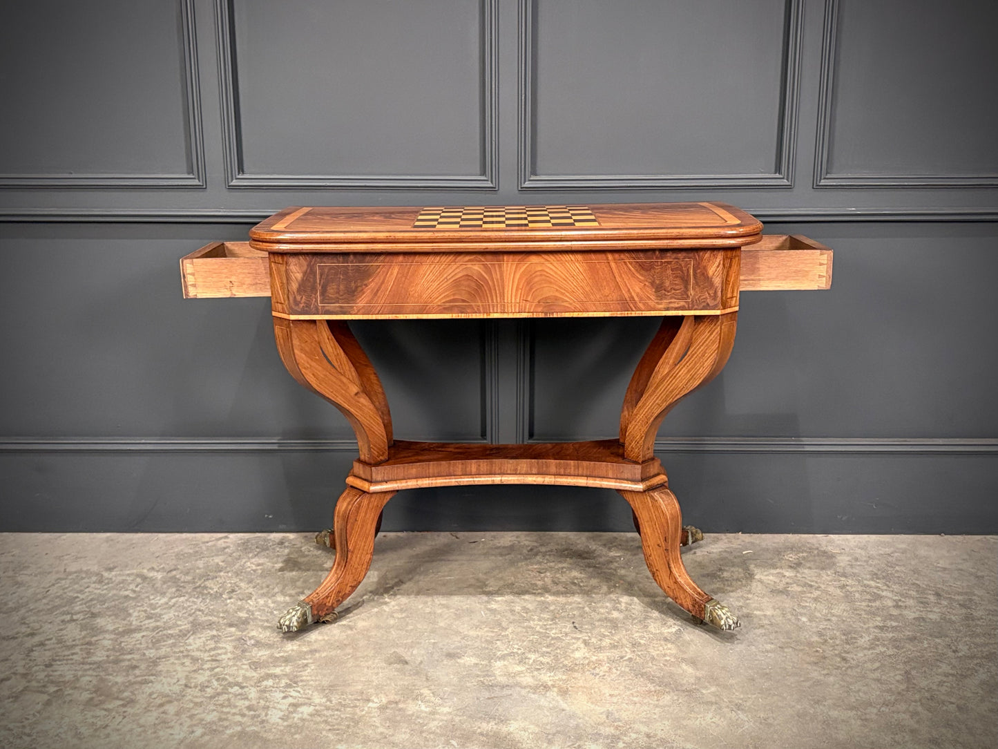 Regency Mahogany Games/Chess Table