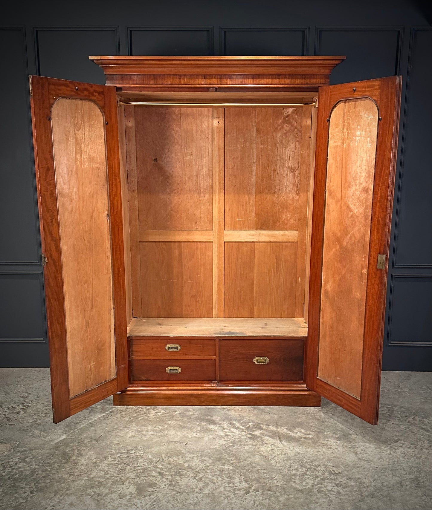 Victorian Mahogany Double Wardrobe