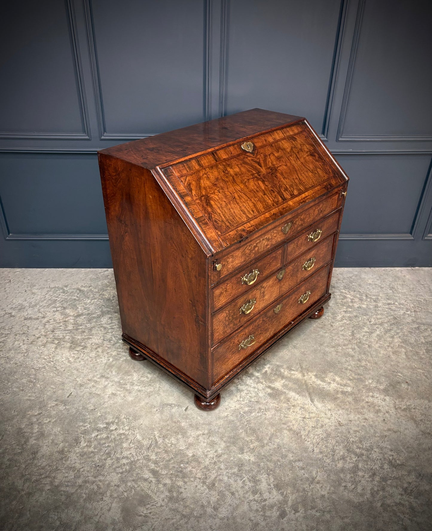 Queen Anne Walnut Bureau
