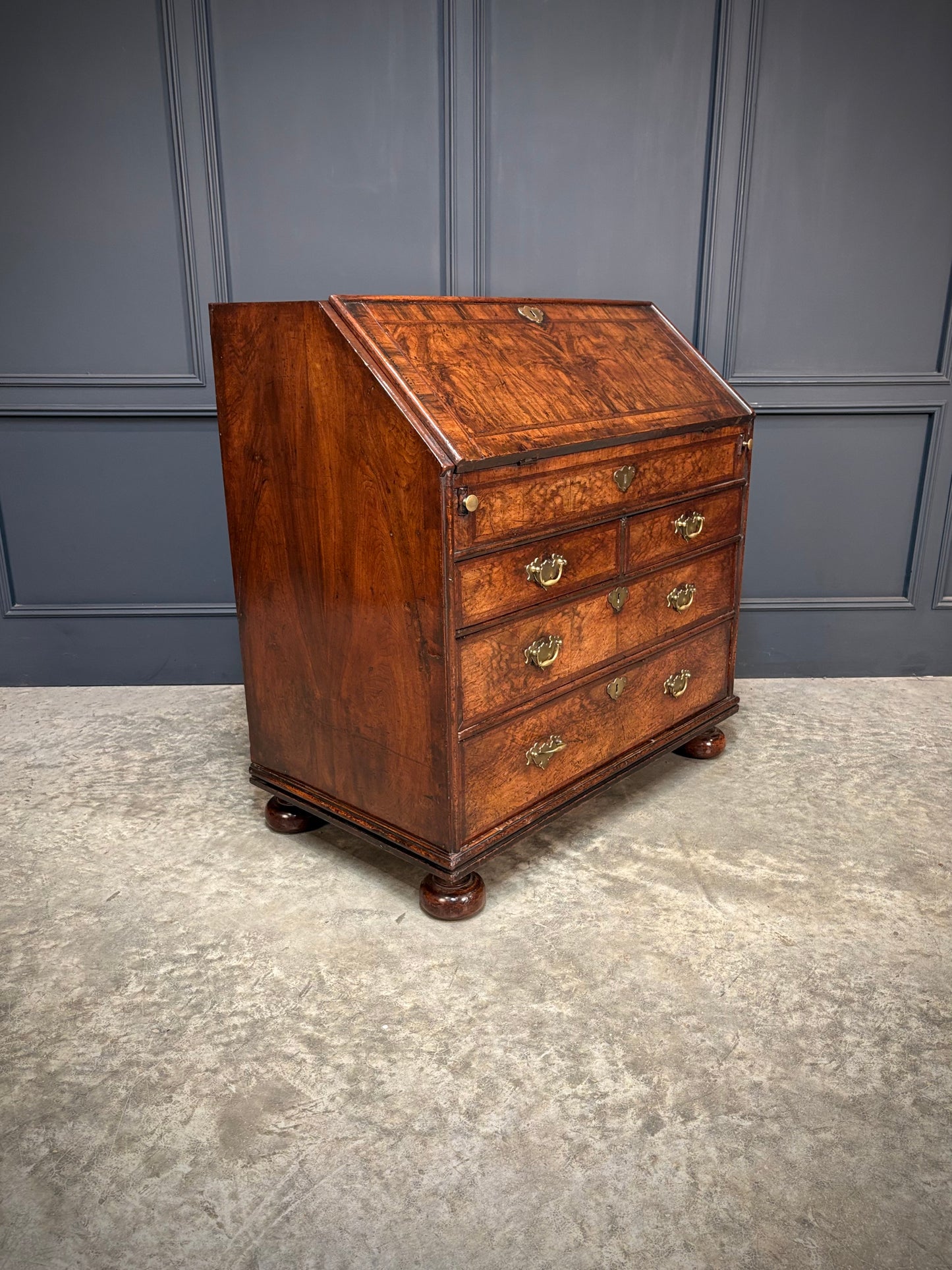 Queen Anne Walnut Bureau