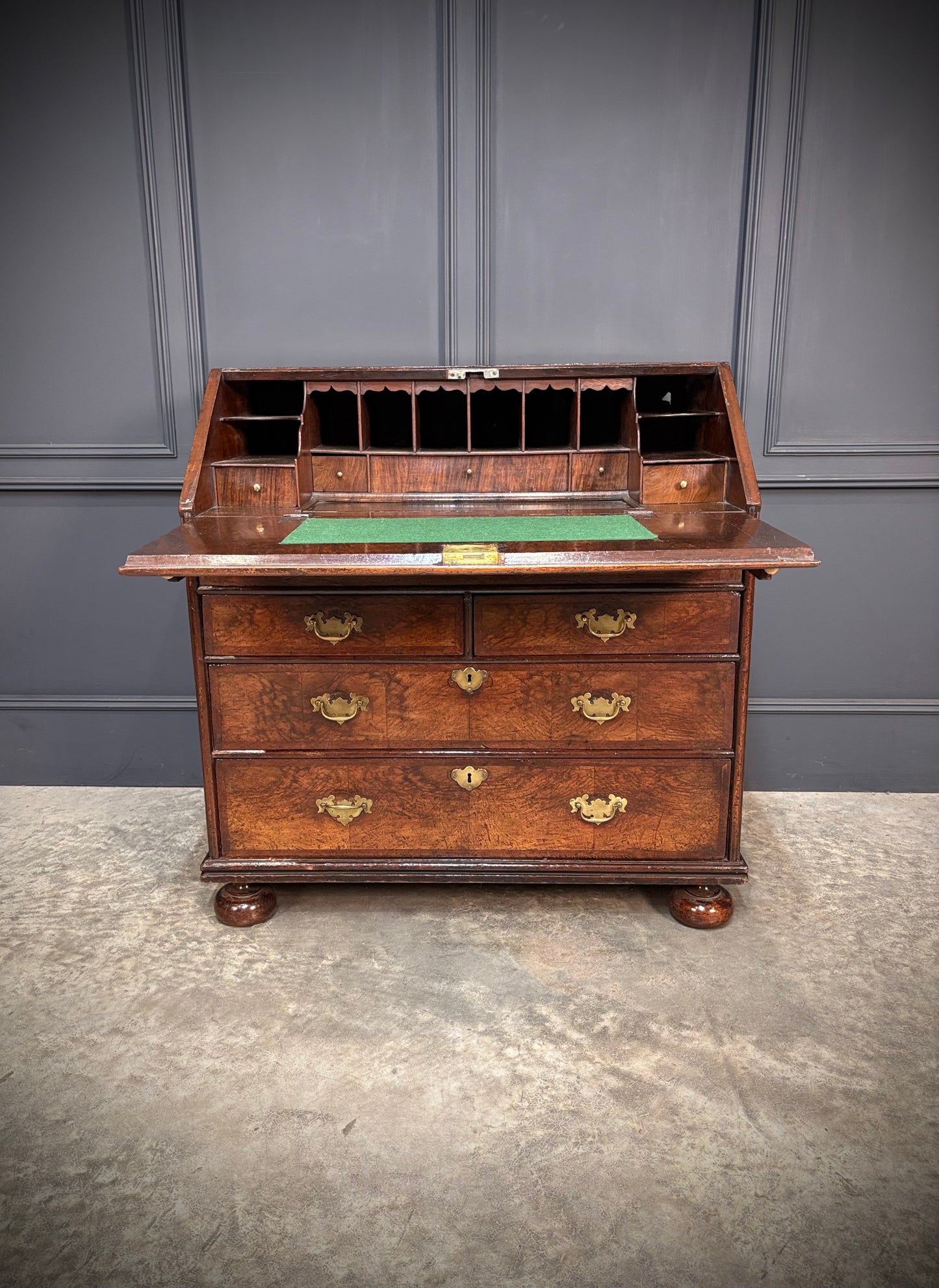 Queen Anne Walnut Bureau
