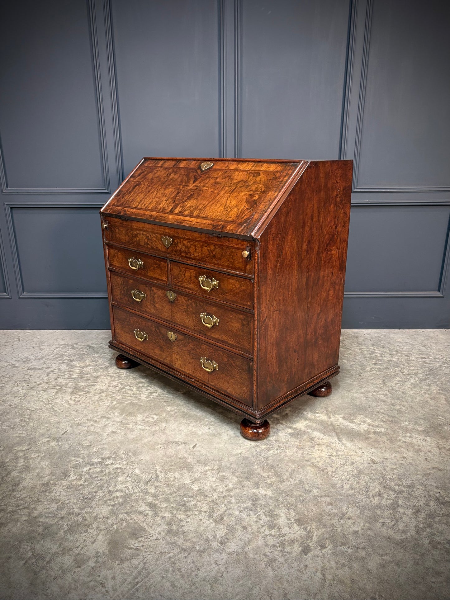 Queen Anne Walnut Bureau