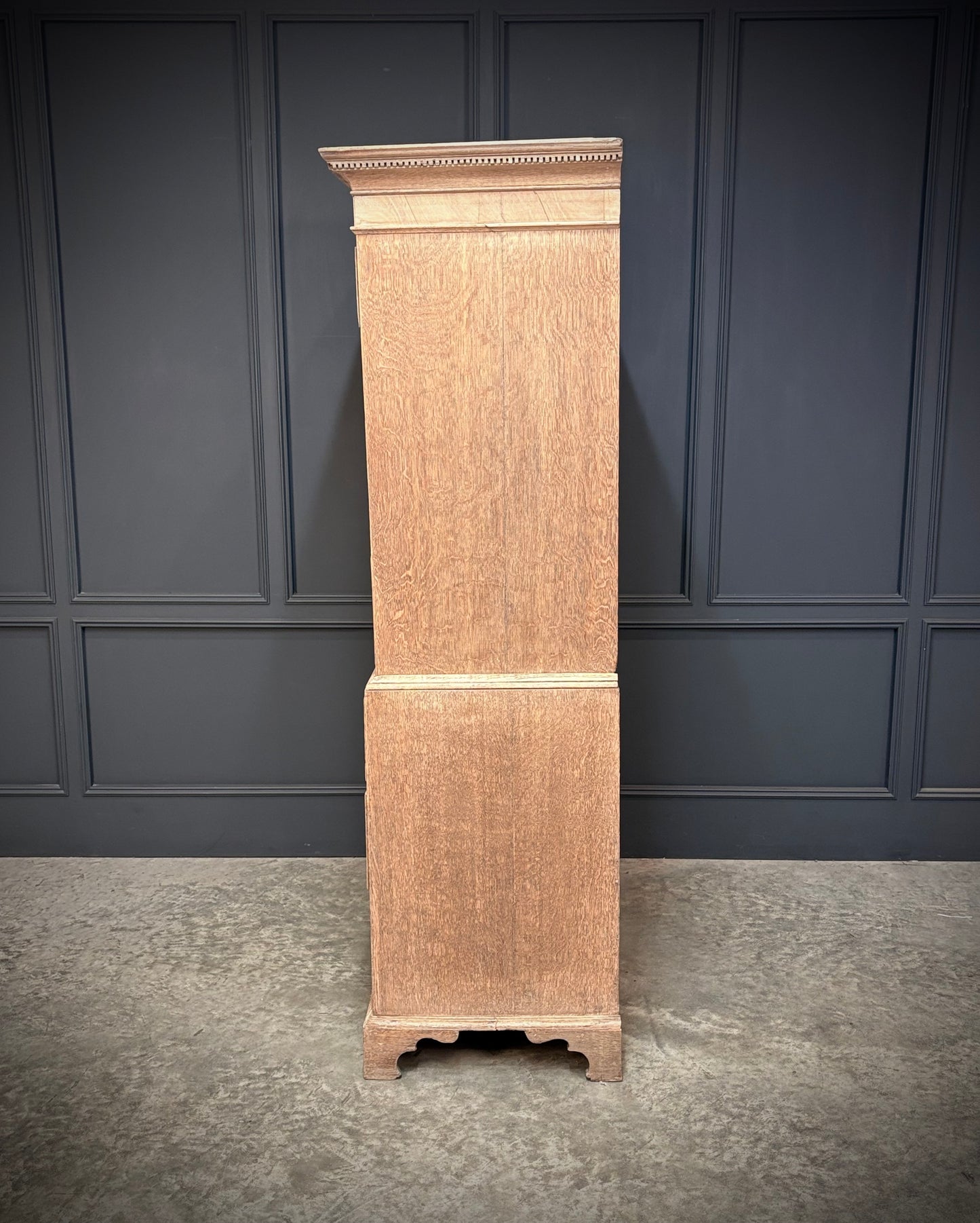 18th Century Bleached Oak Chest on Chest