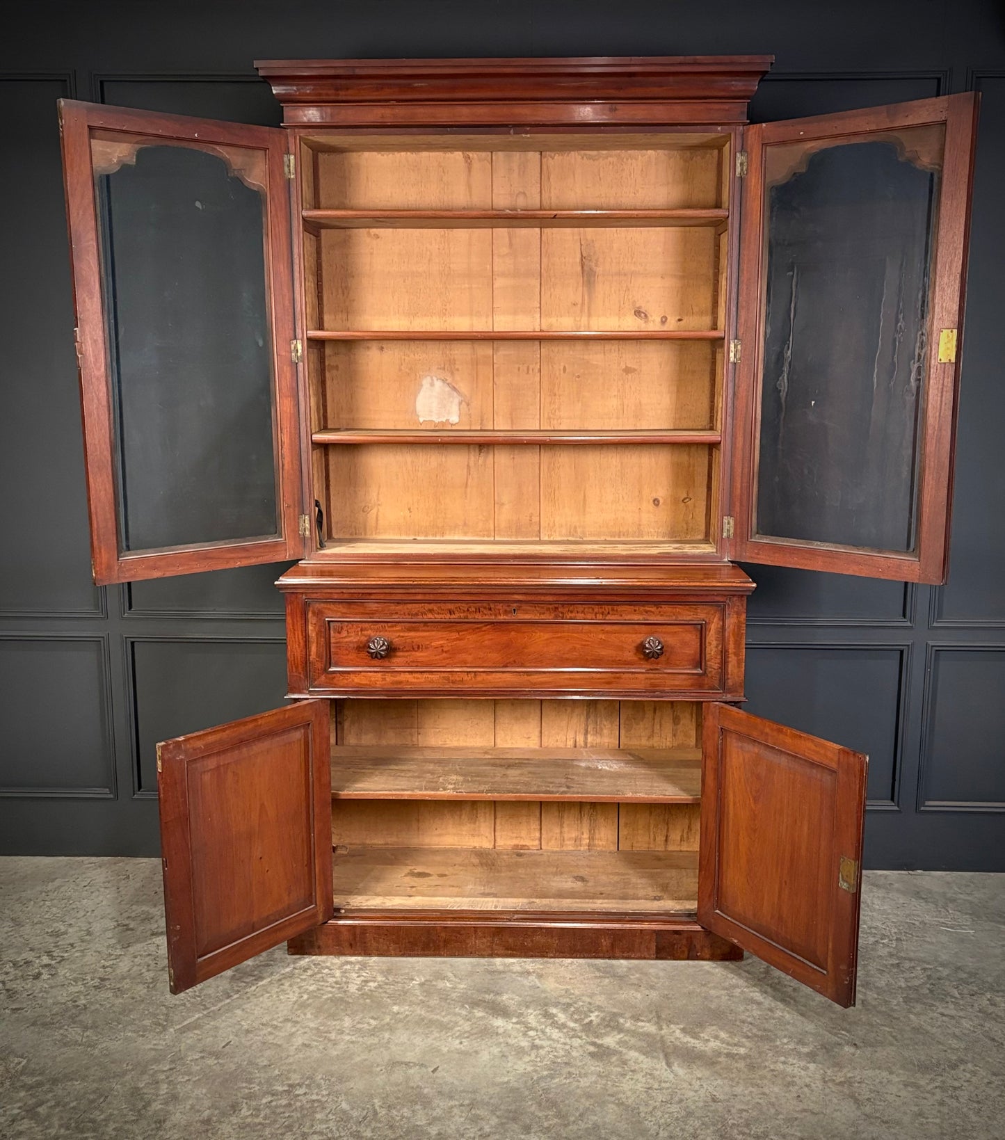 Victorian Mahogany Secrétaire Bookcase