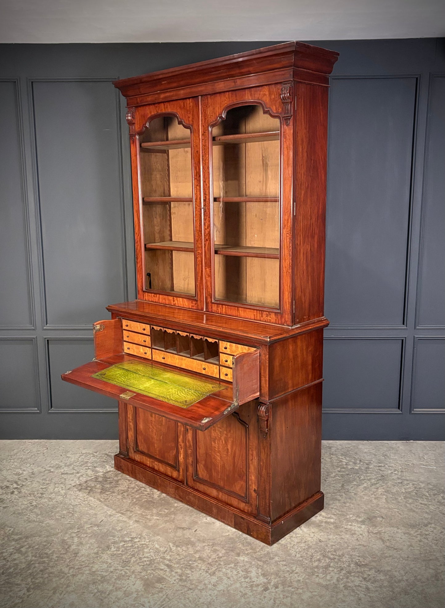 Victorian Mahogany Secrétaire Bookcase