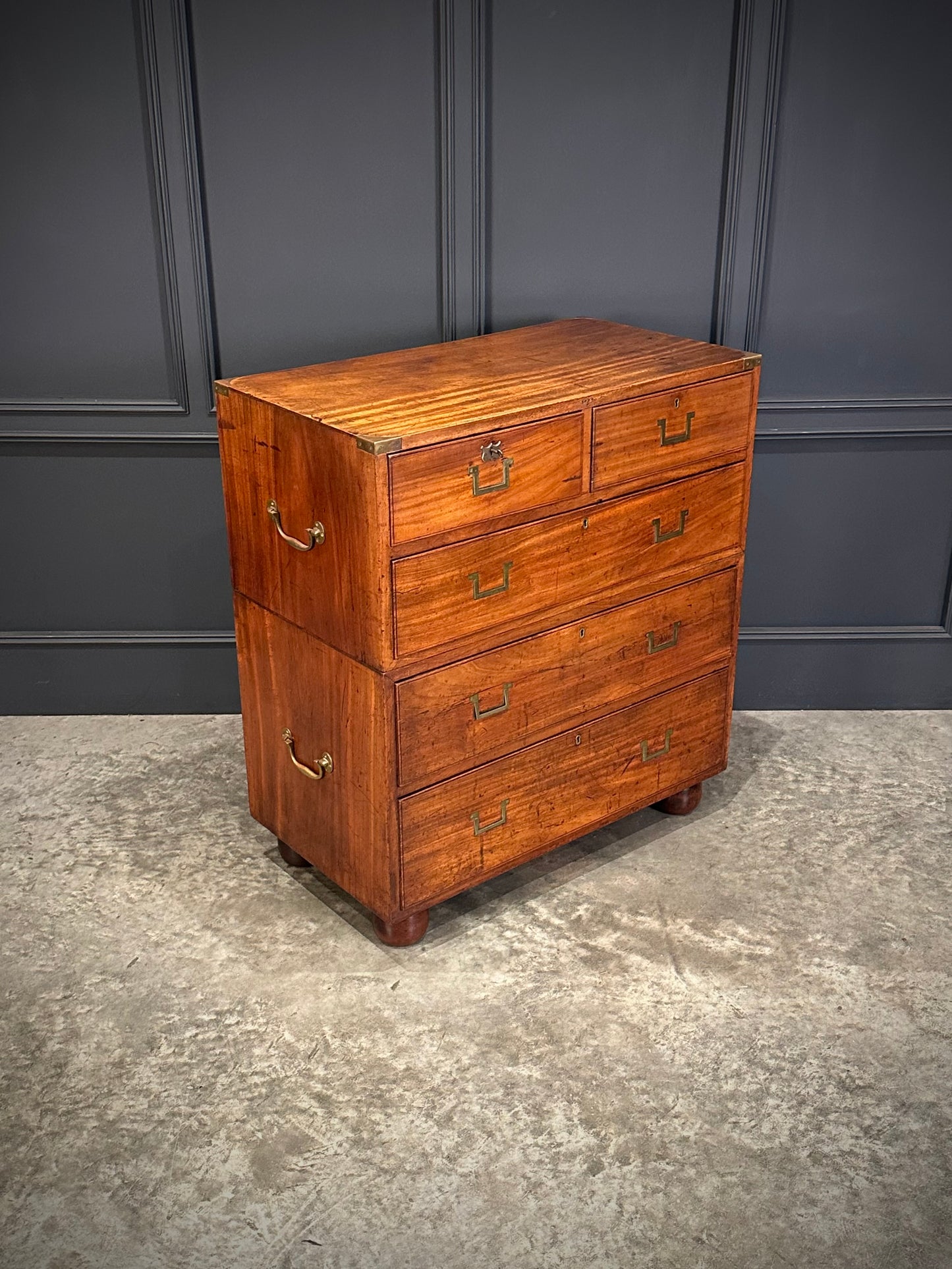 Victorian Mahogany Military Campaign Chest
