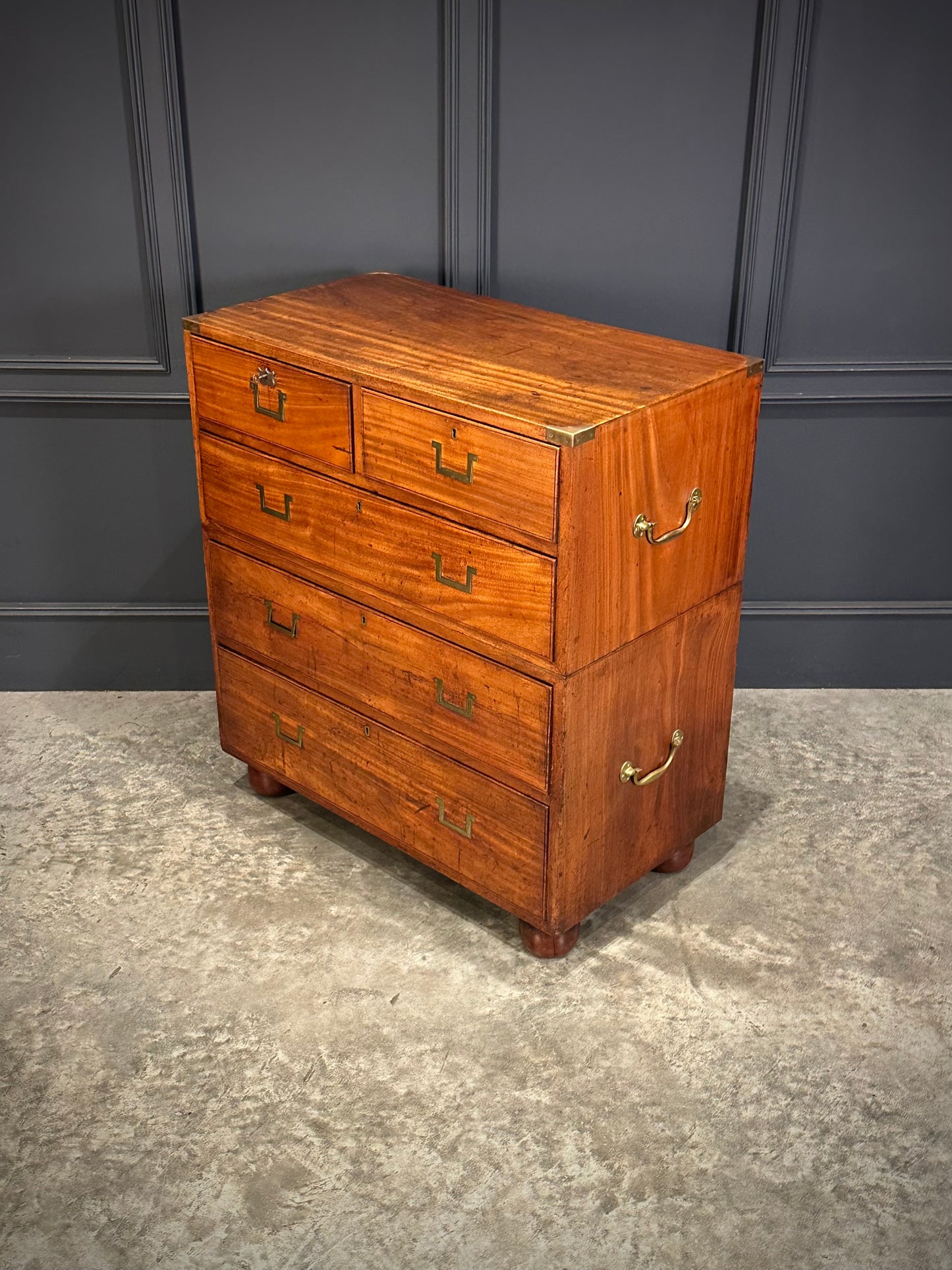 Victorian Mahogany Military Campaign Chest