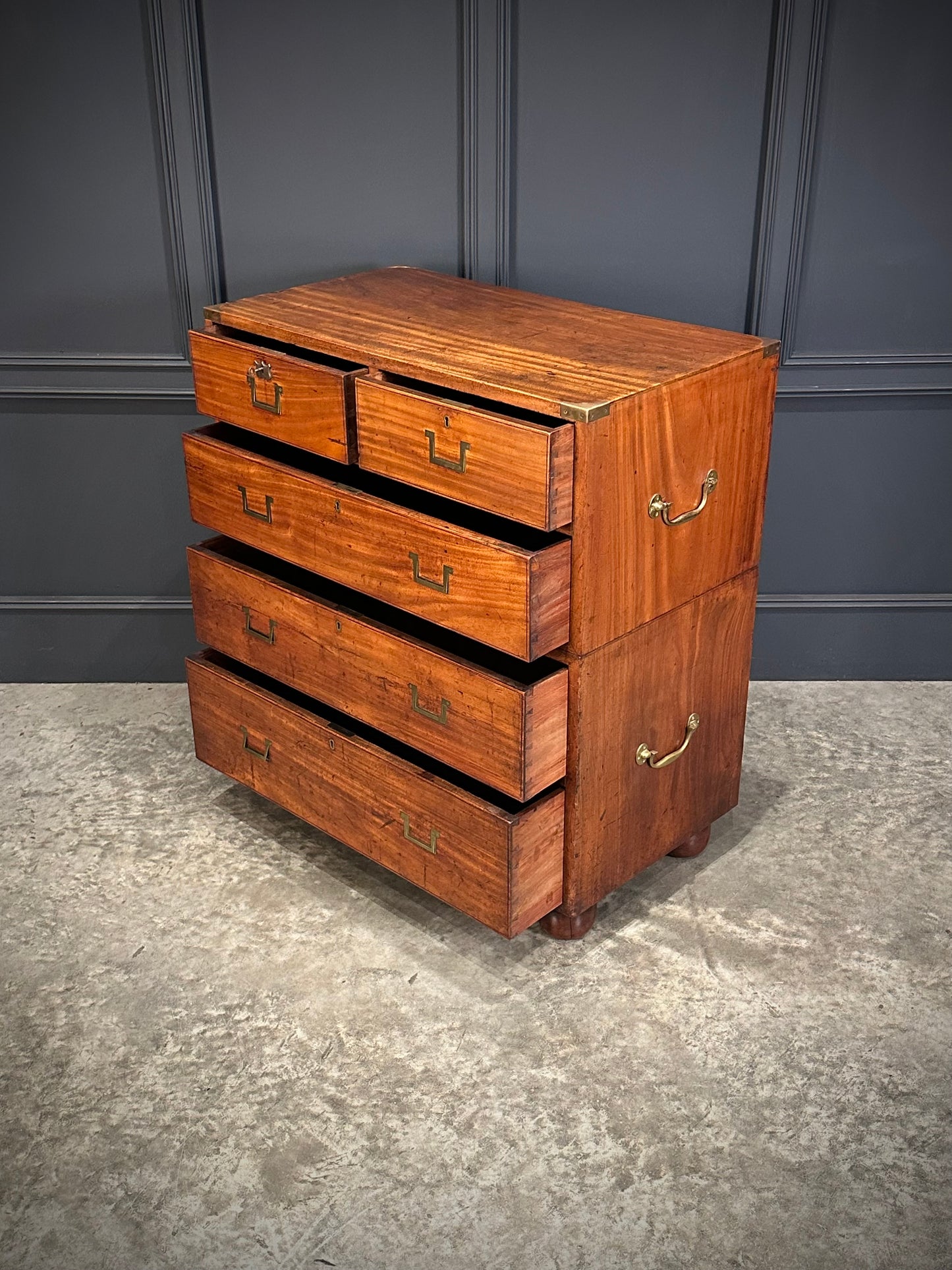 Victorian Mahogany Military Campaign Chest