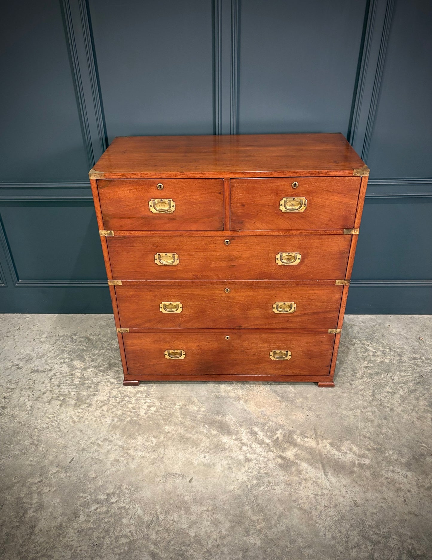 Victorian Mahogany Military Campaign Chest by Ross & Co.