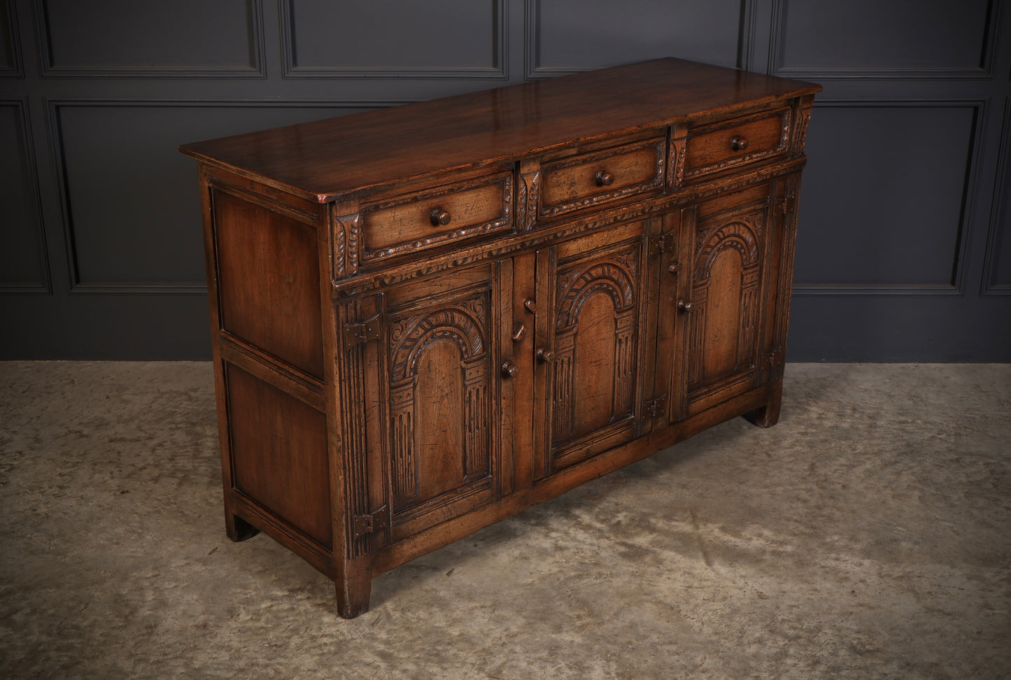 Carved Oak Sideboard