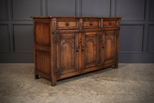 Carved Oak Sideboard