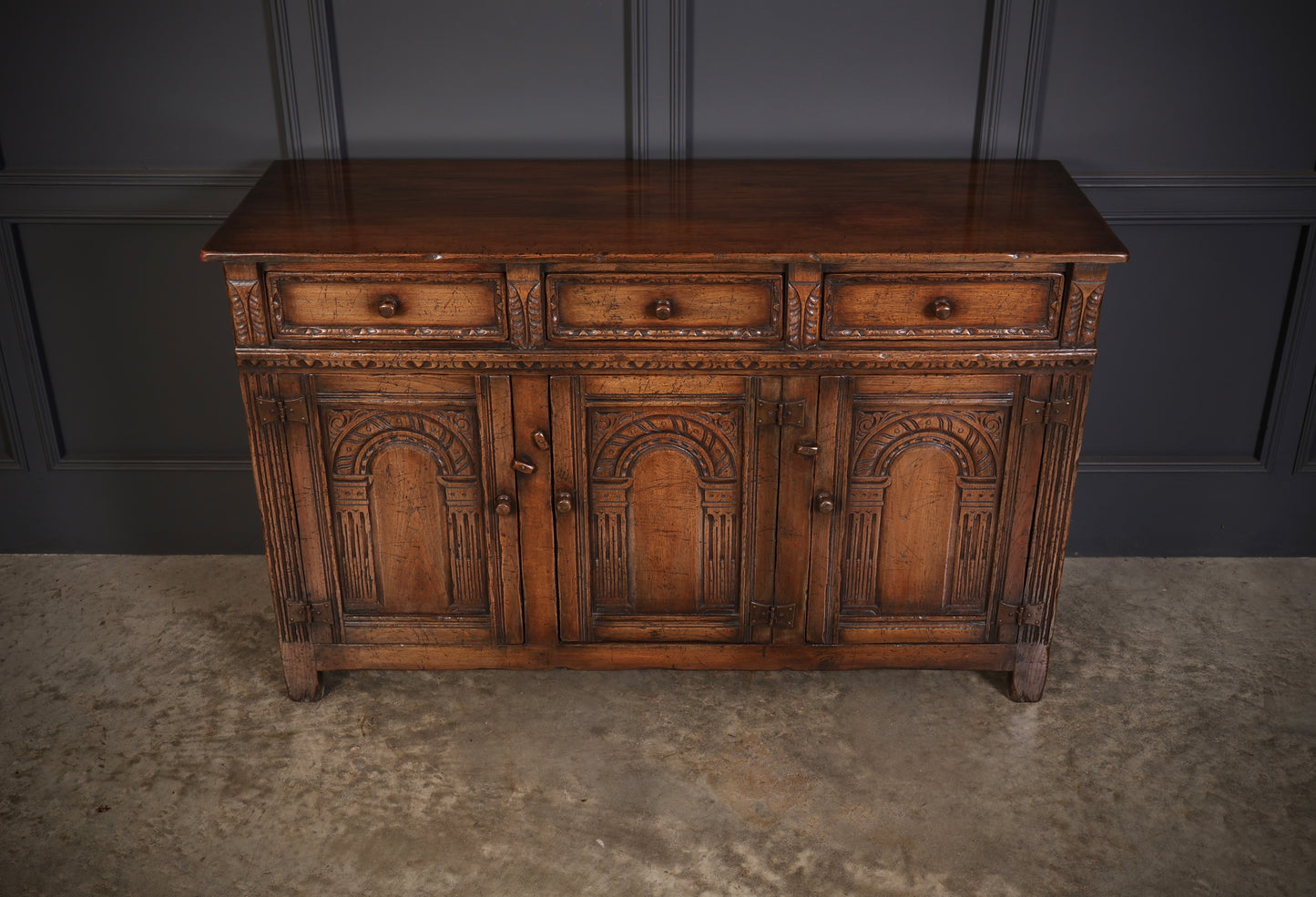 Carved Oak Sideboard