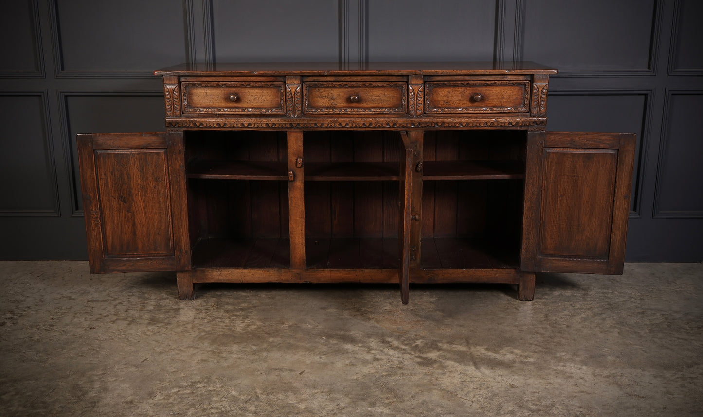 Carved Oak Sideboard
