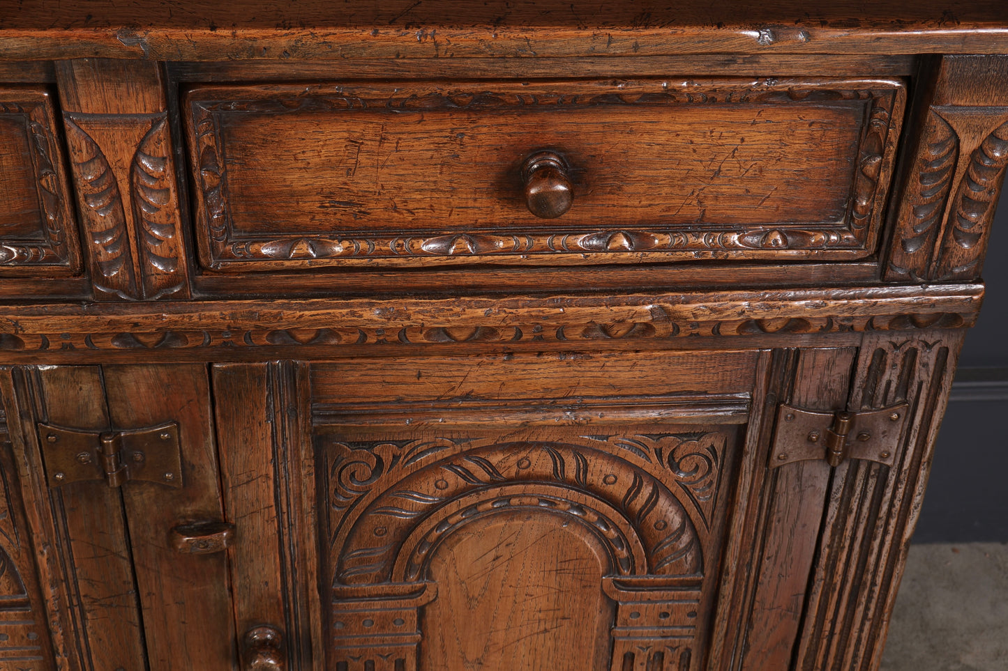 Carved Oak Sideboard