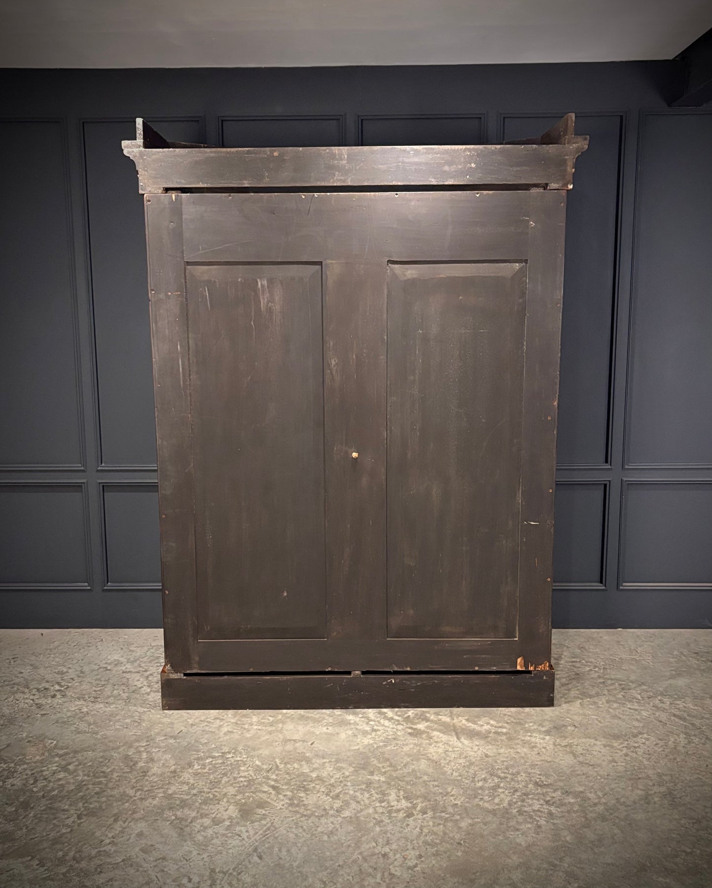 Large Victorian Bow Front Walnut Wardrobe